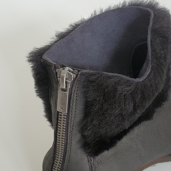 Lucky Brand Black Leather Tarina Ankle Boots Size 8.5 - Picture 10 of 12